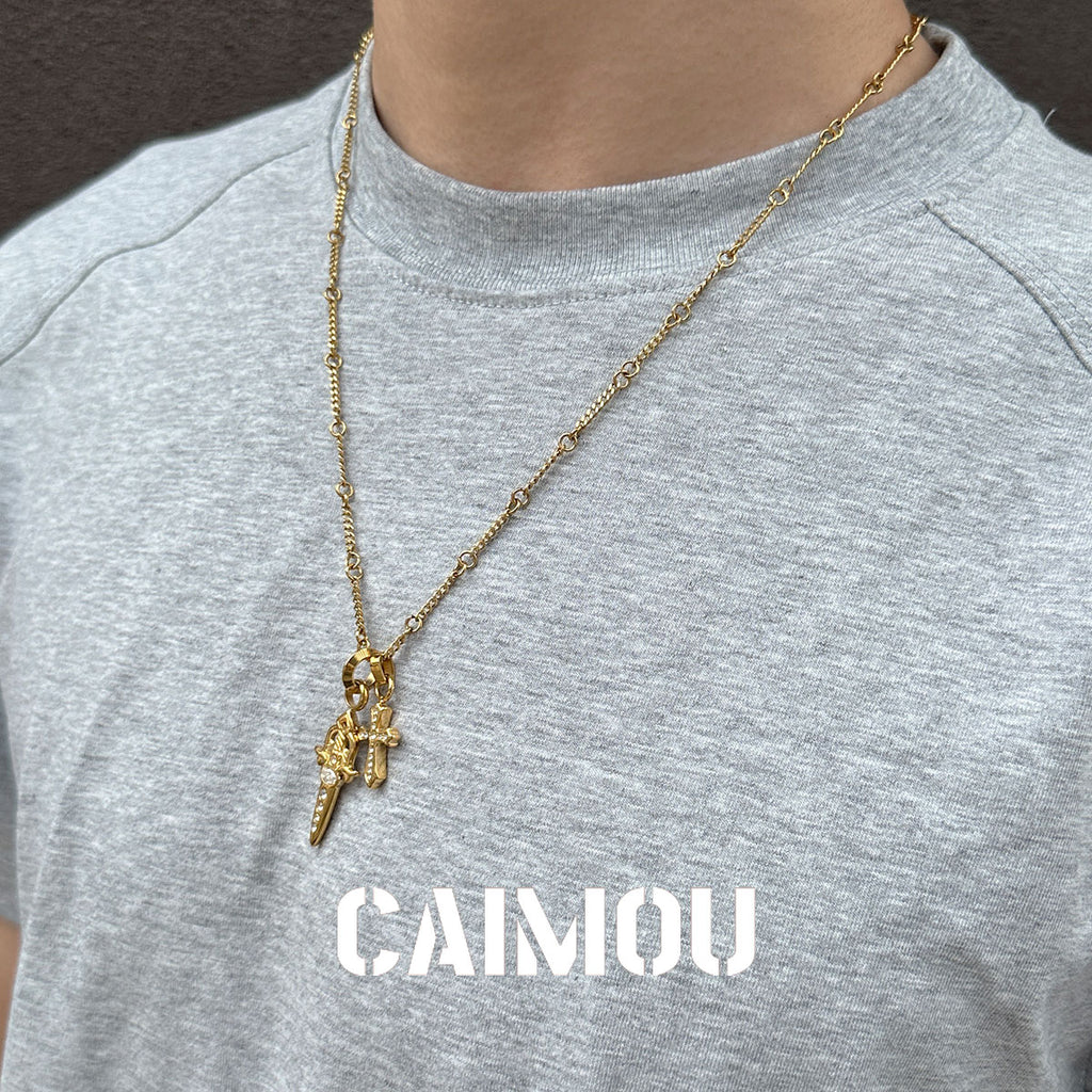 Sword & Cross Pendant Necklace