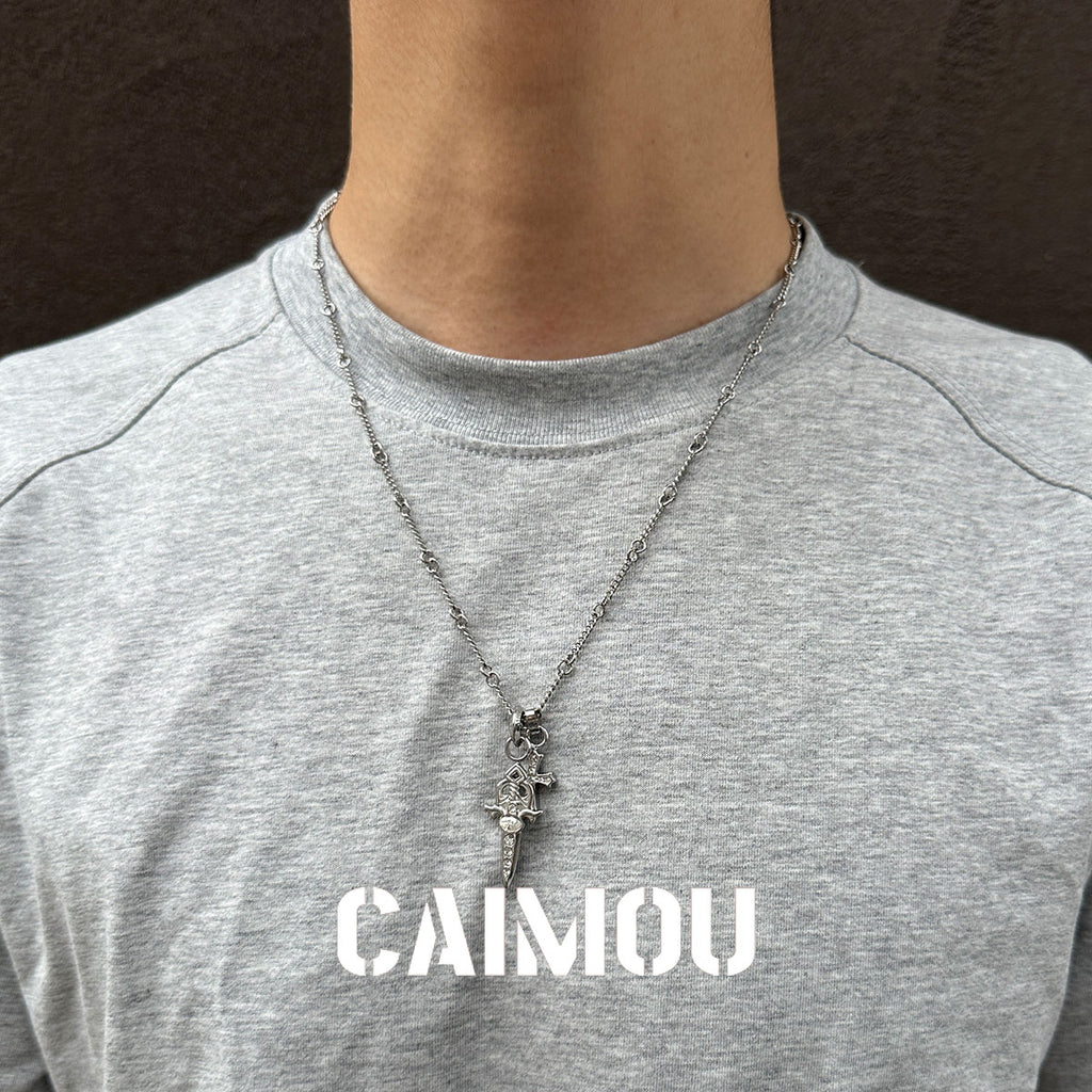 Sword & Cross Pendant Necklace