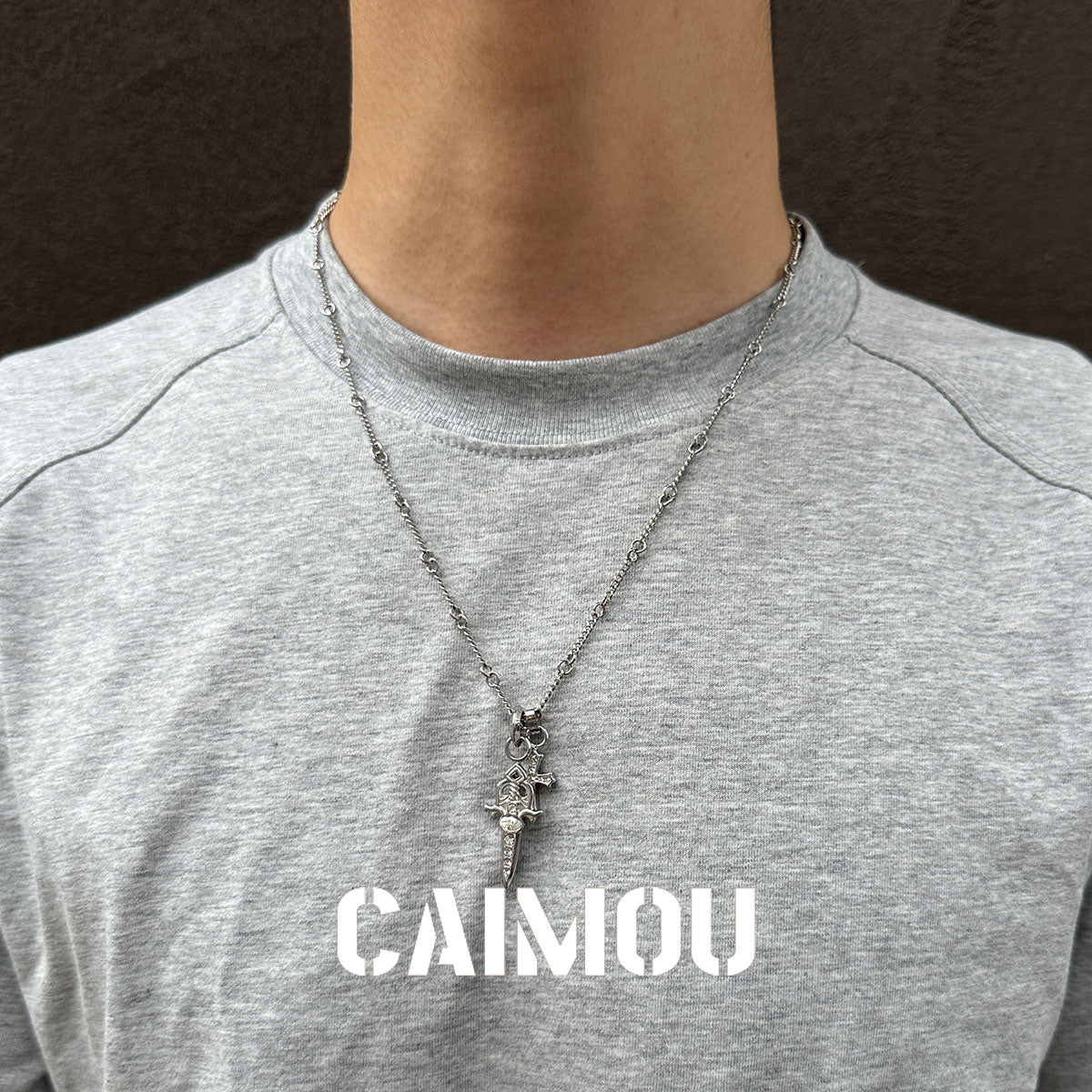 Sword & Cross Pendant Necklace
