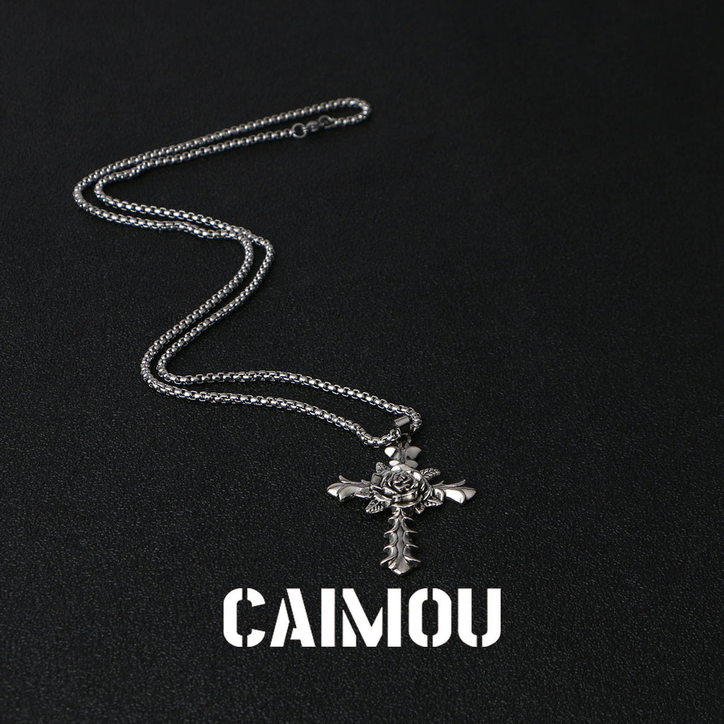 rose cross necklace
