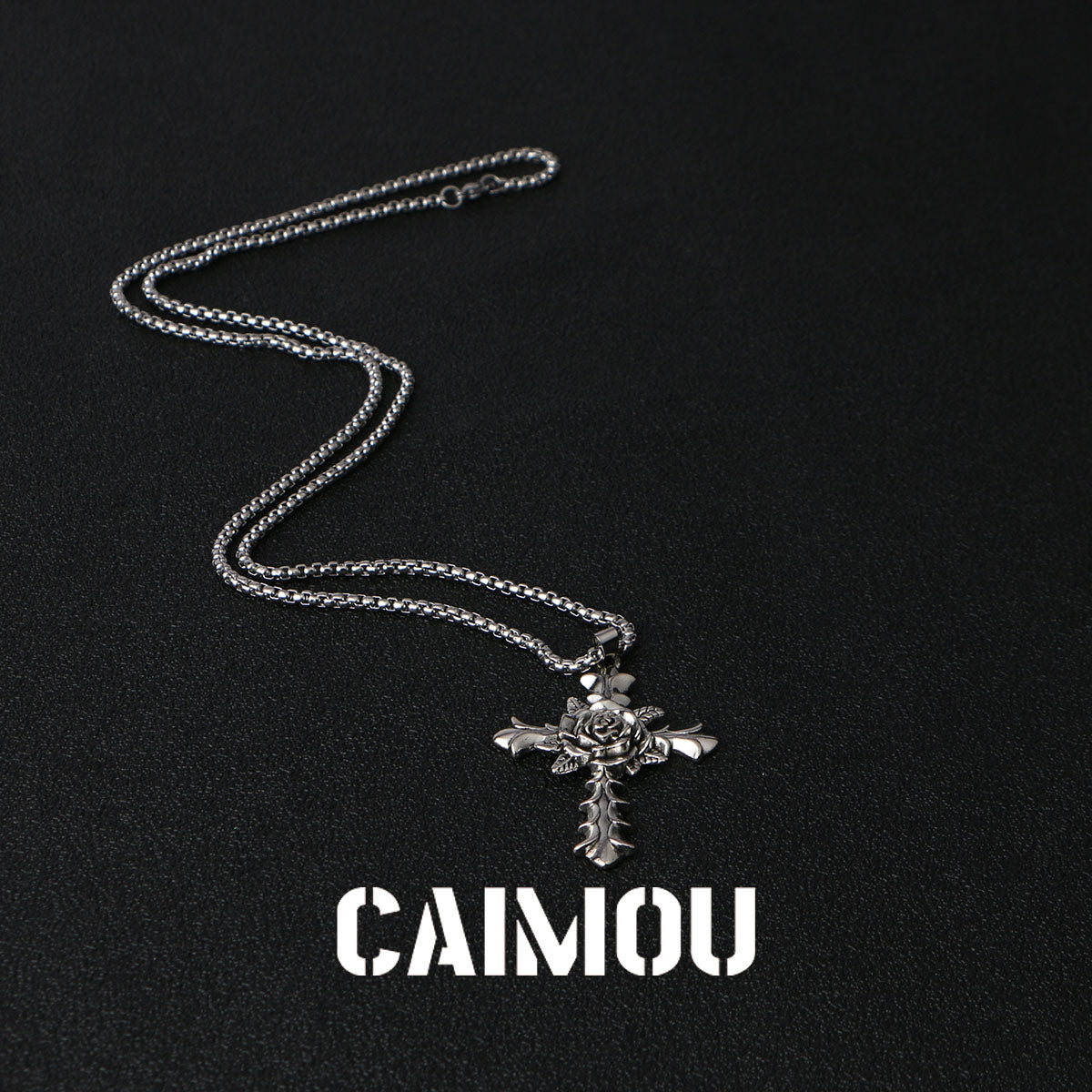 rose cross necklace