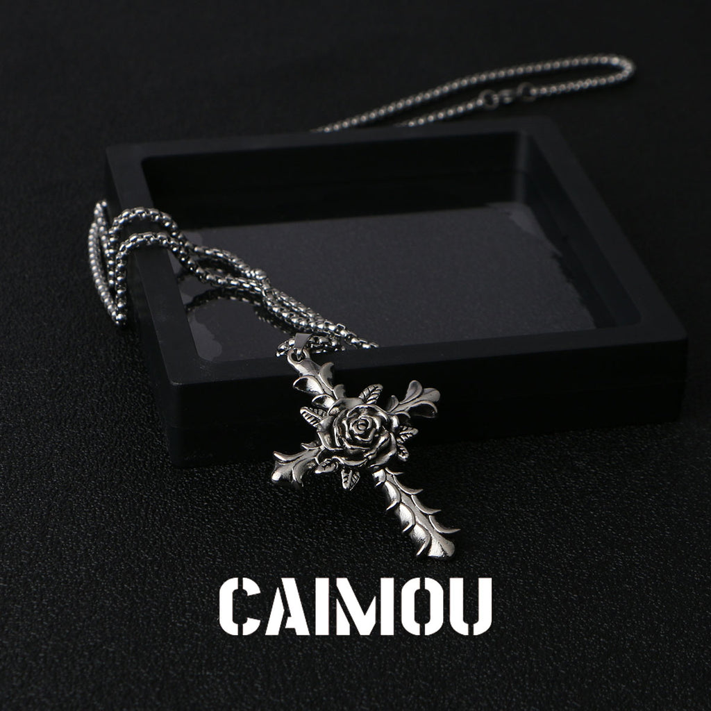 rose cross necklace