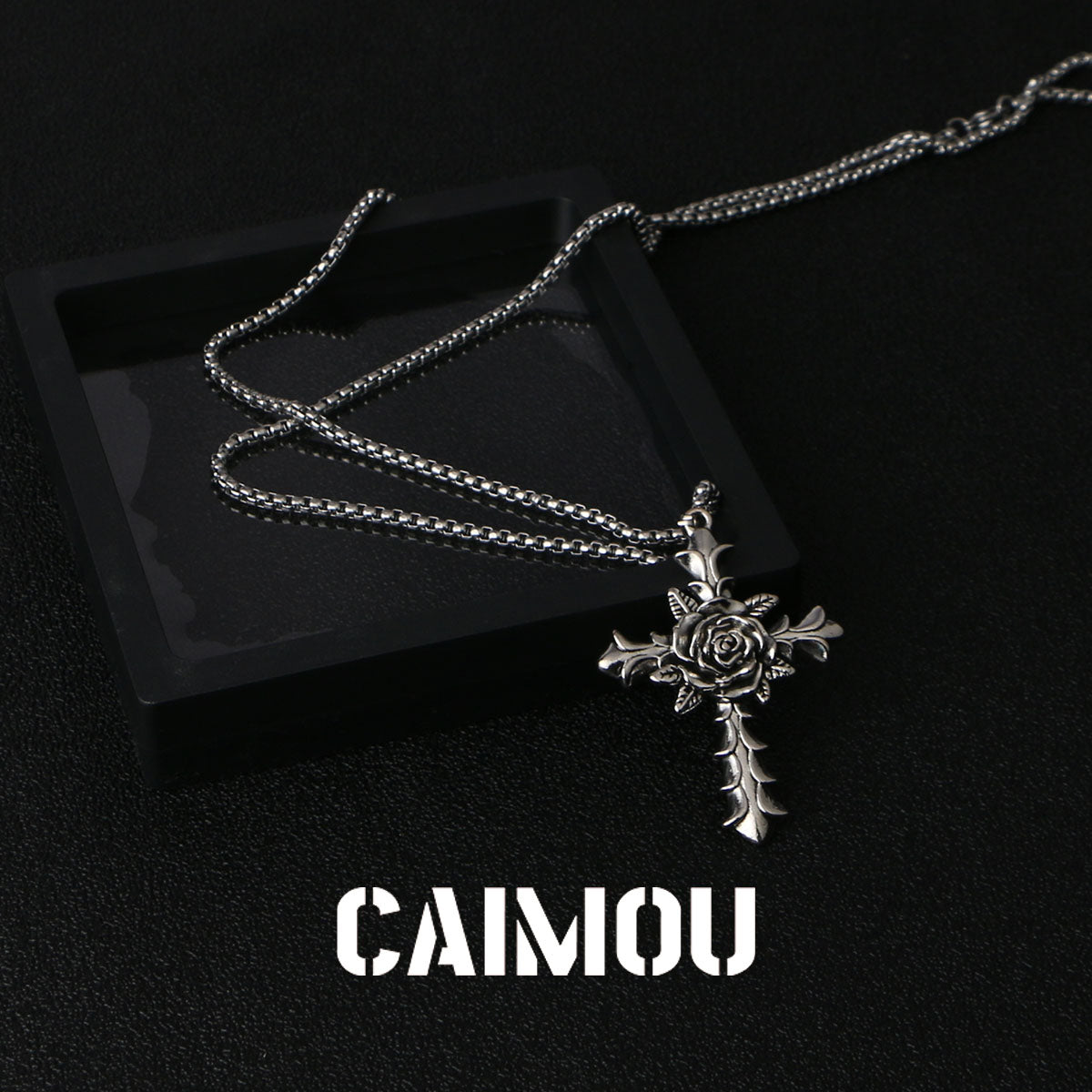 rose cross necklace