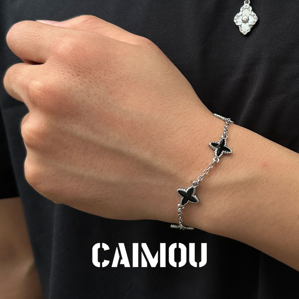 Four-Leaf Clover Thin Chain Bracelet