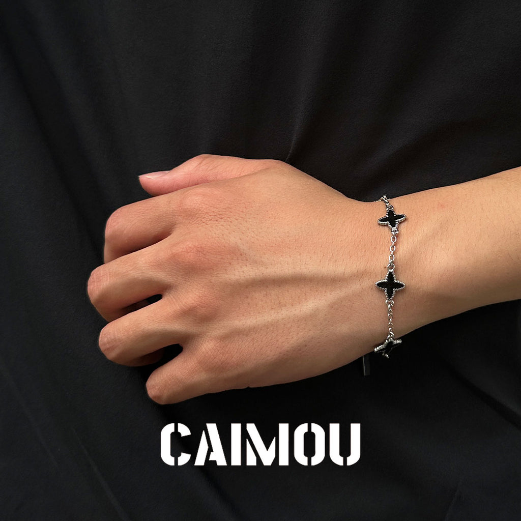Four-Leaf Clover Thin Chain Bracelet