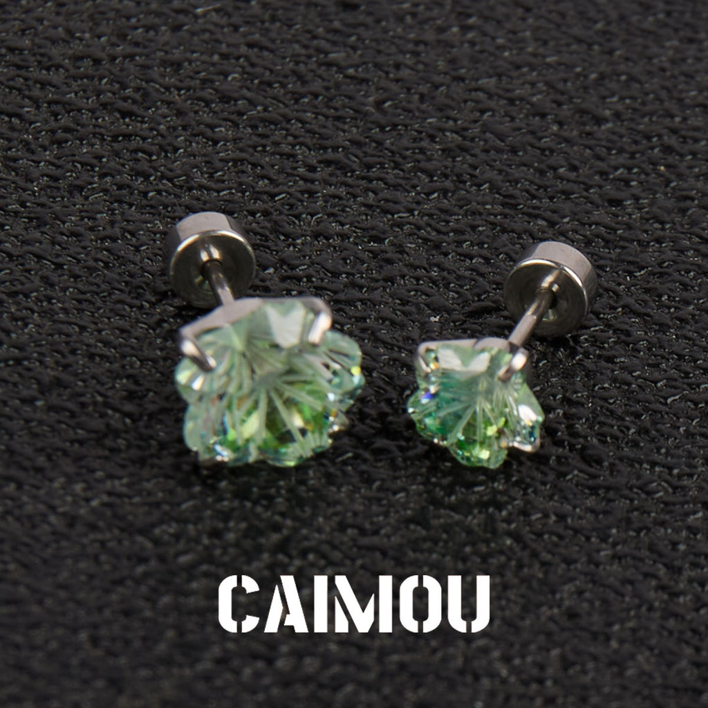 Sakura Cut Flower Zircon Stud Earrings