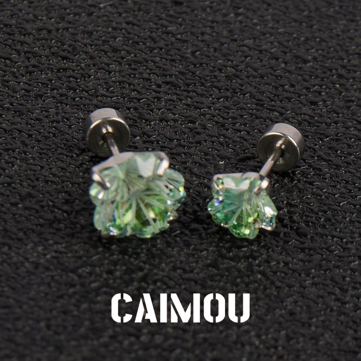 Sakura Cut Flower Zircon Stud Earrings