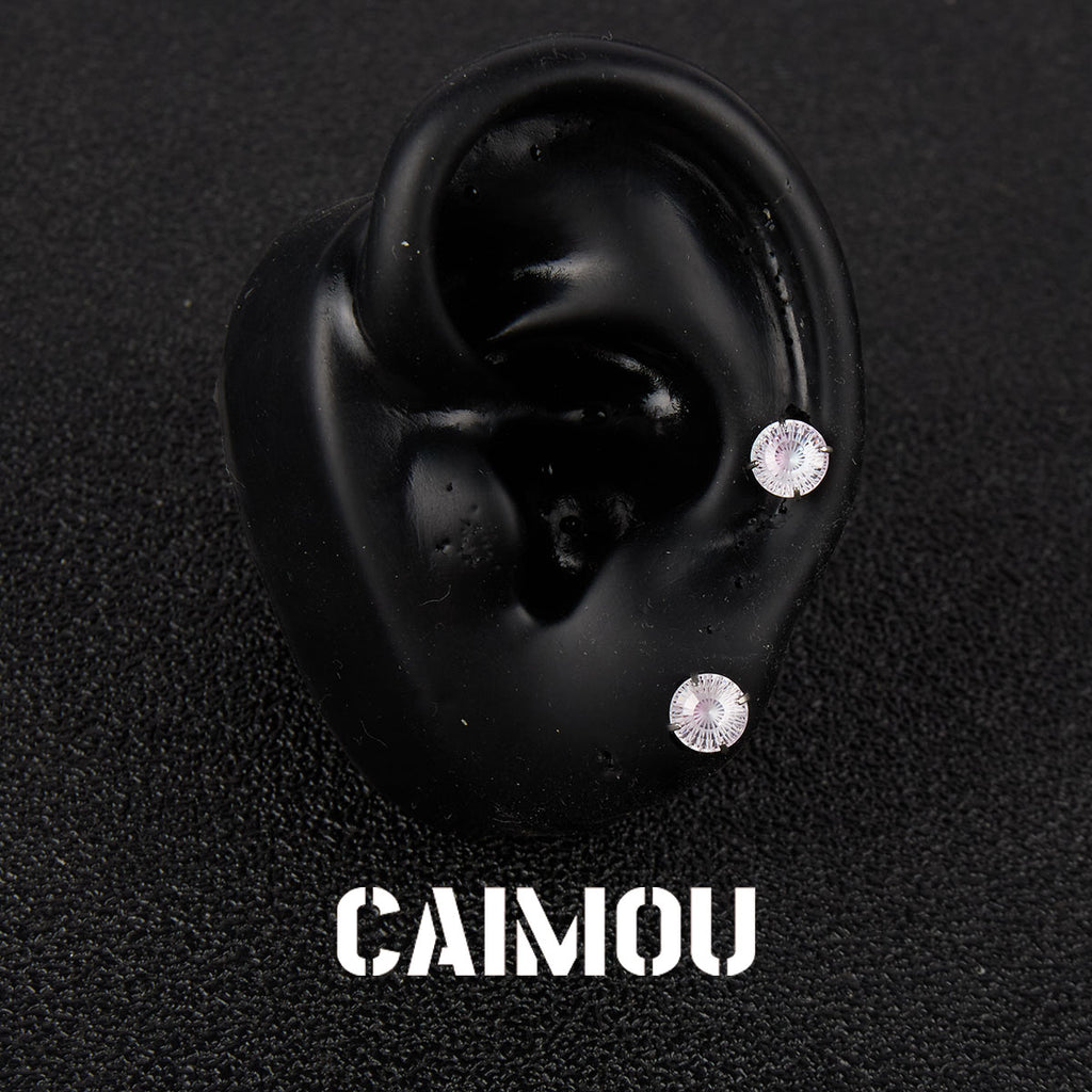 Ferris Wheel Cut Zircon Stud Earrings