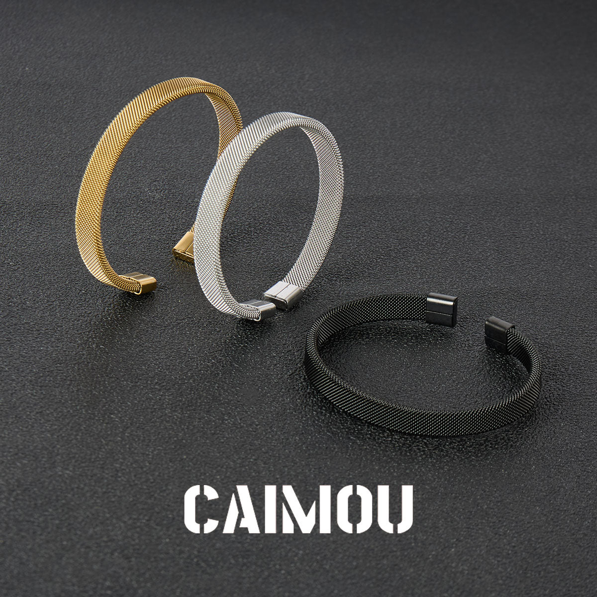 Mesh Grid Cuff Bangle