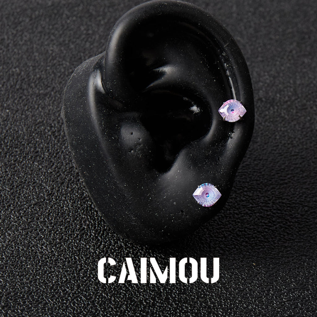 Evil Eye Zircon Stud Earrings