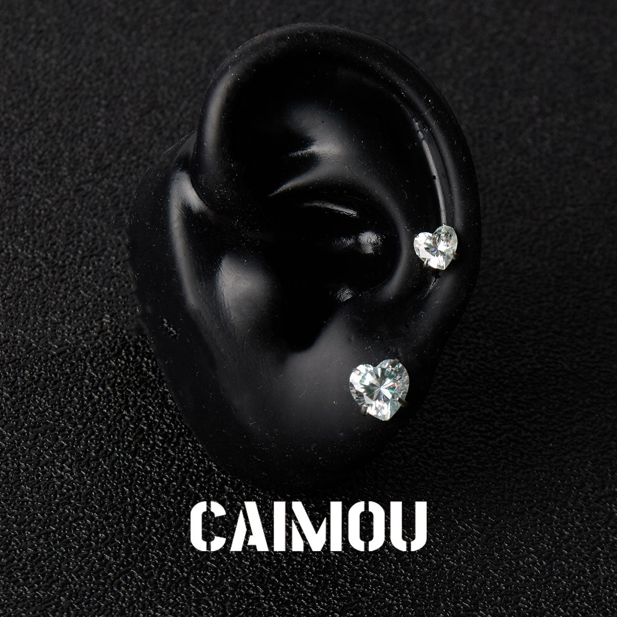 Heart Cubic Zirconia Stud Earrings