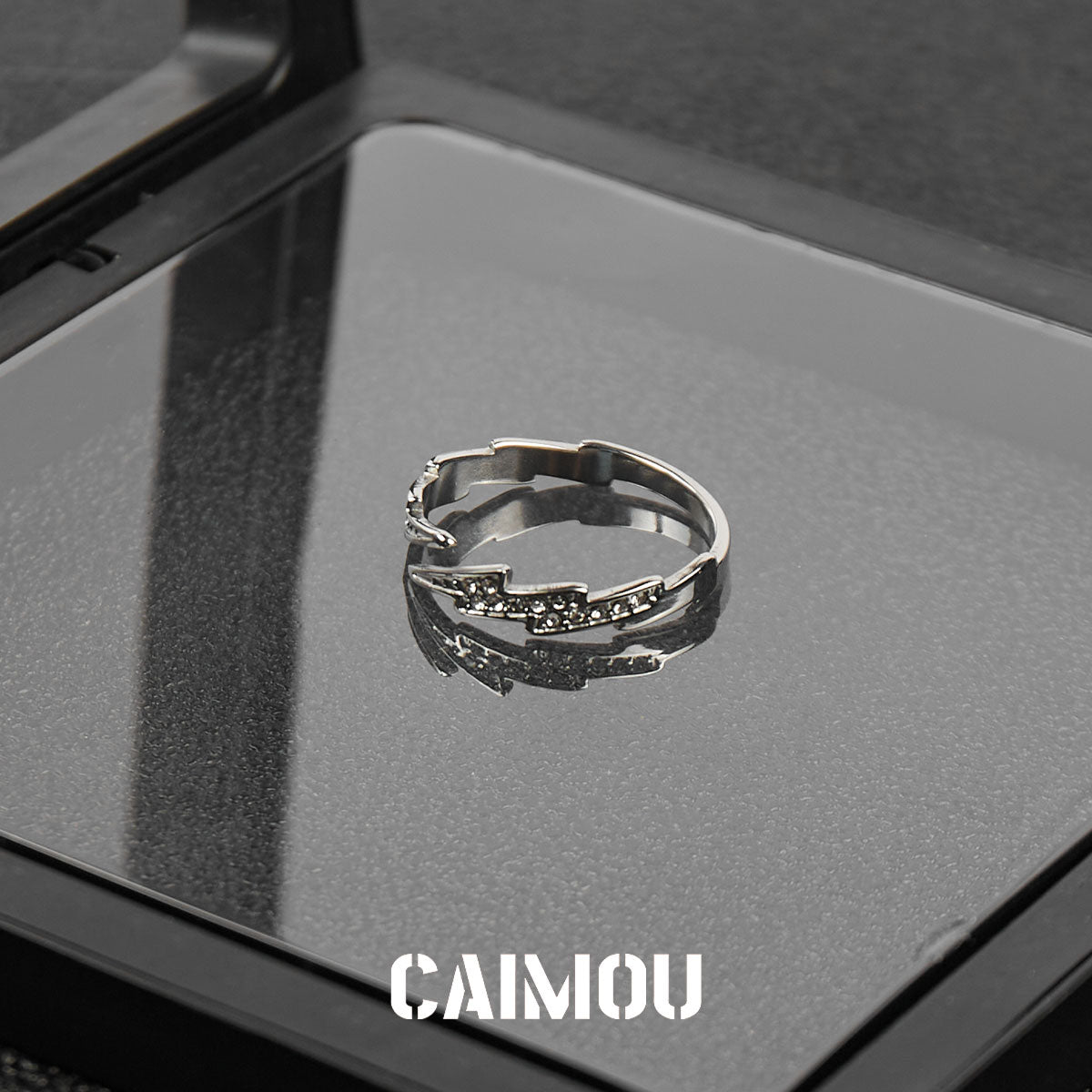 Lightning Open Adjustable Ring