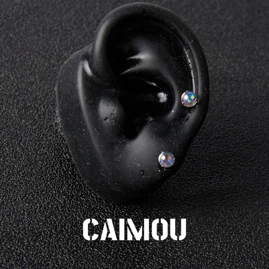Round Bead Stud Earrings