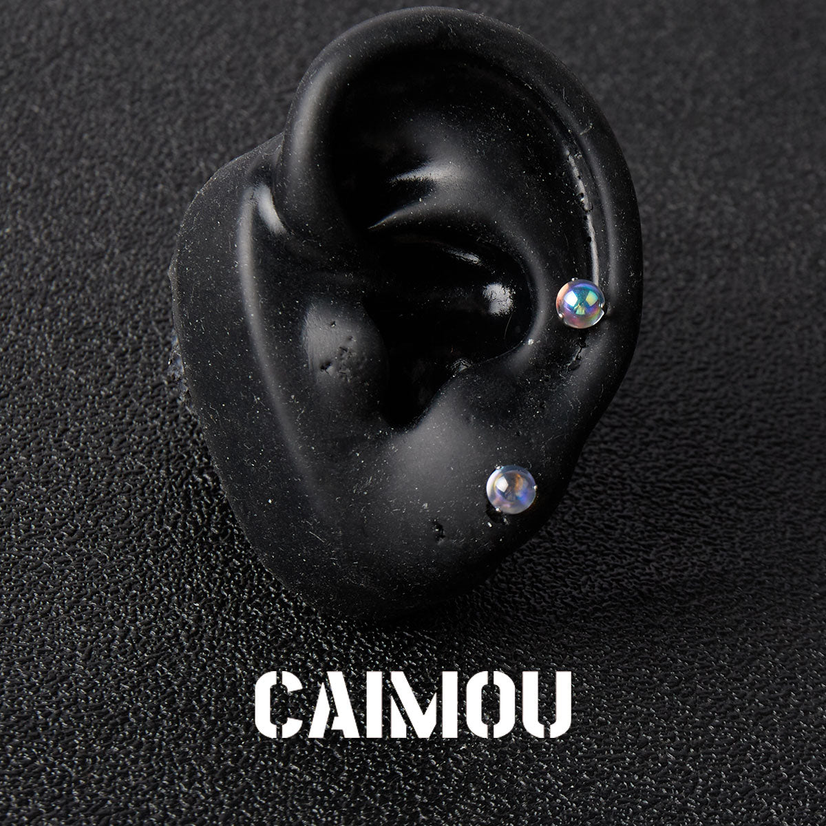 Round Bead Stud Earrings