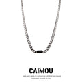 Geometric Black Tag Curb Necklace