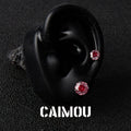 Rose Cut Zircon Stud Earrings