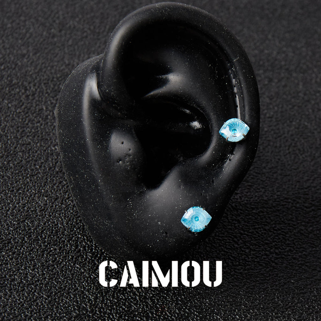 Evil Eye Zircon Stud Earrings