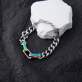Color Block Cuban Link Bracelet