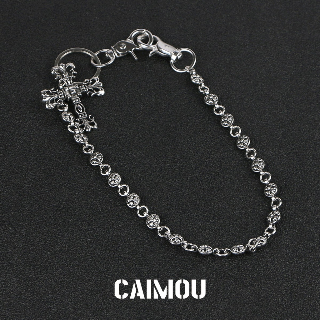 ⛓️✝️Openwork cross-shaped trouser chain