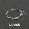 Stainless Steel Cross Flower Bracelet