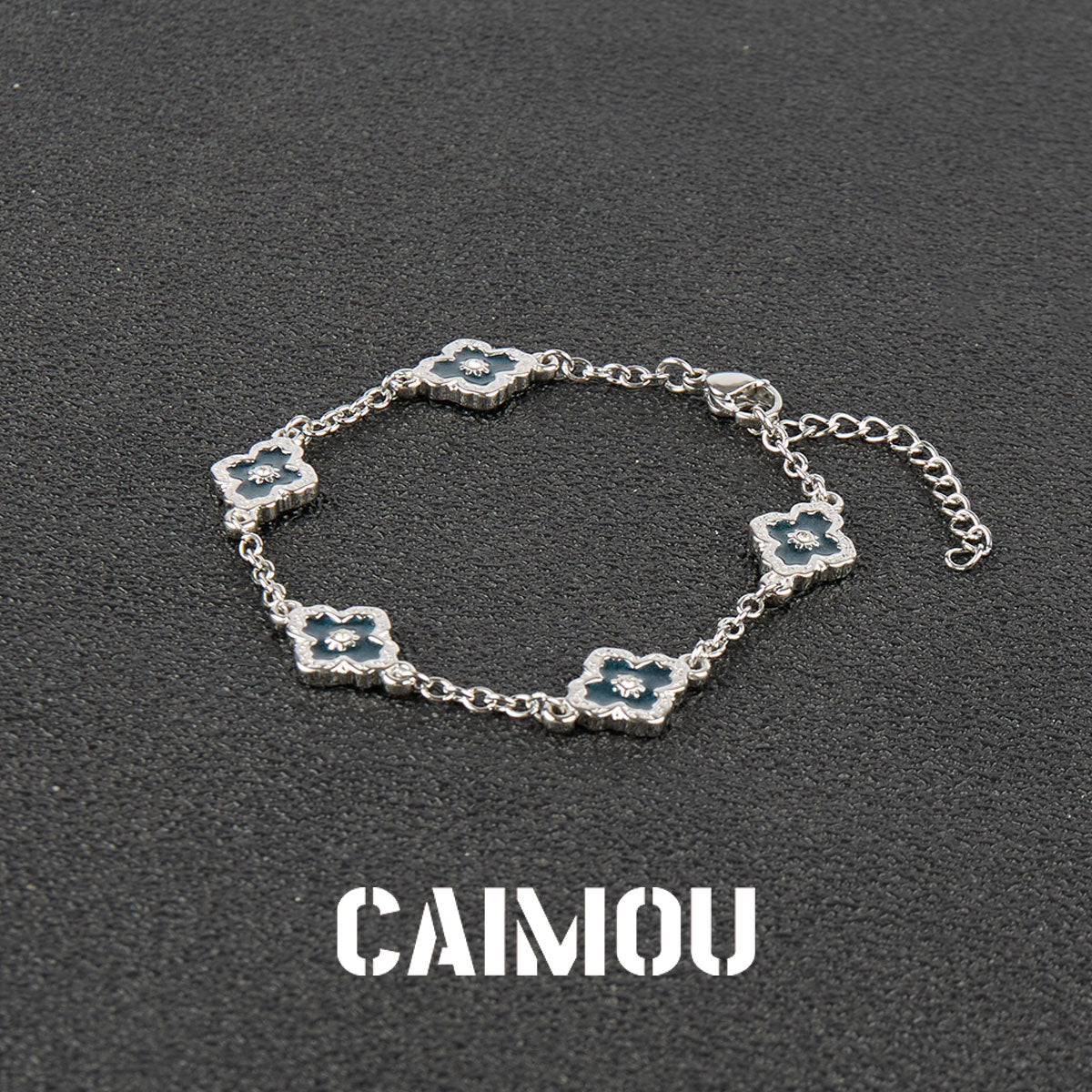 Stainless Steel Cross Flower Bracelet