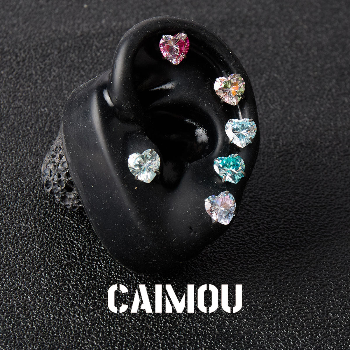 Heart Cubic Zirconia Stud Earrings
