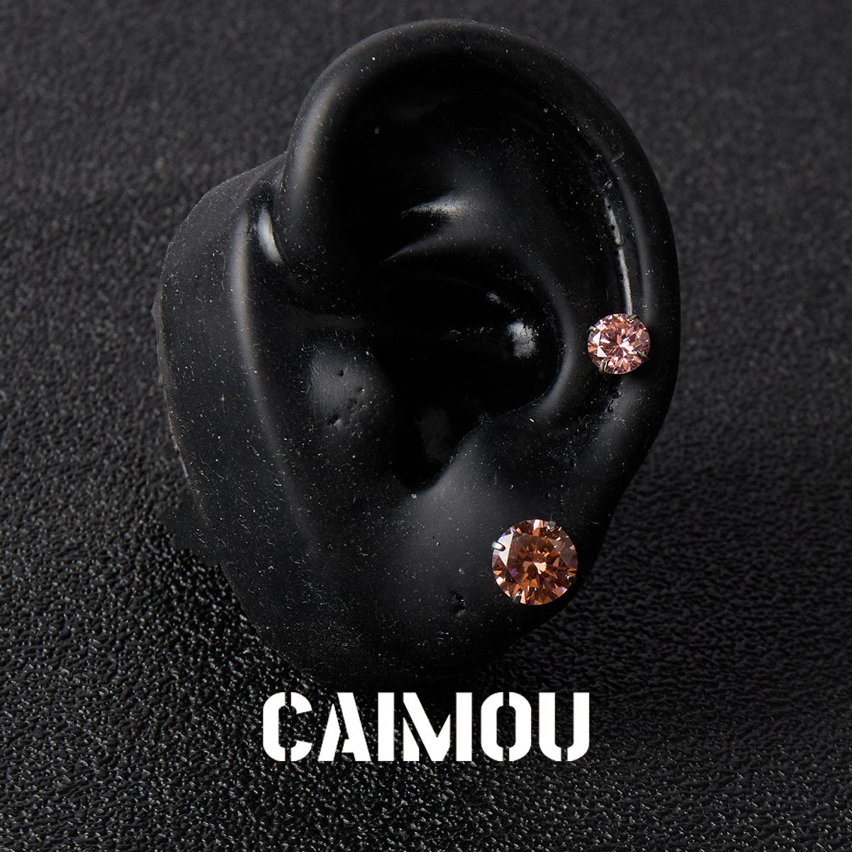 8 Hearts & 8 Arrows Round Zircon Stud Earrings