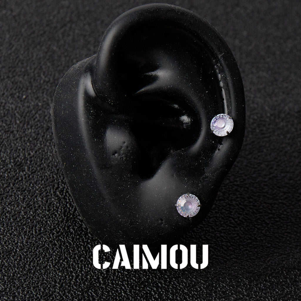 Ferris Wheel Cut Zircon Stud Earrings
