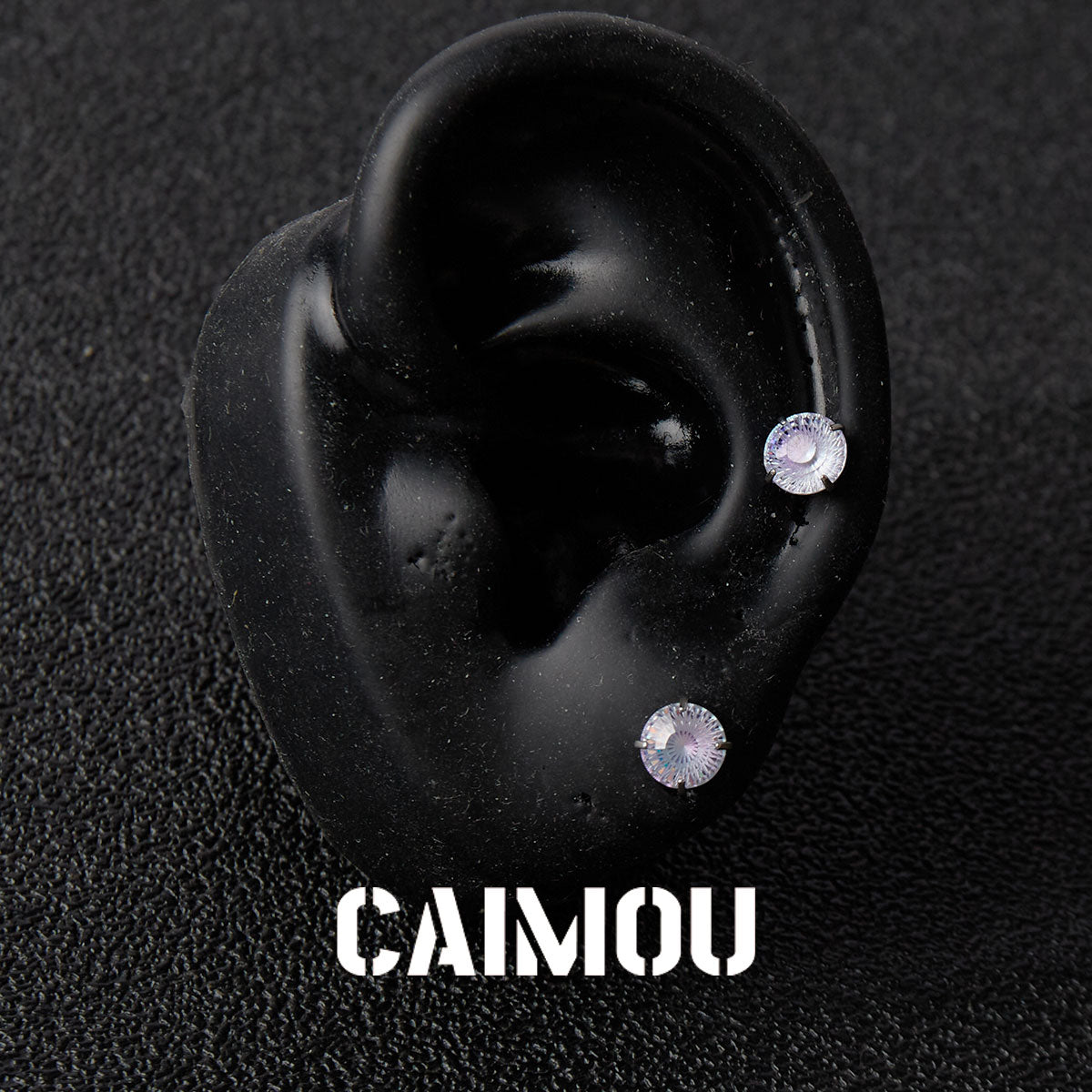 Ferris Wheel Cut Zircon Stud Earrings
