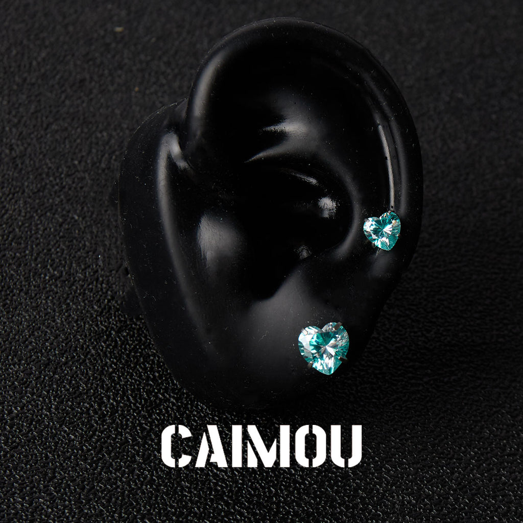 Heart Cubic Zirconia Stud Earrings