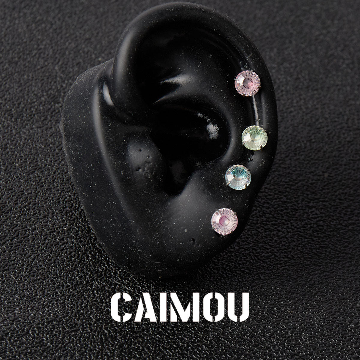 Ferris Wheel Cut Zircon Stud Earrings