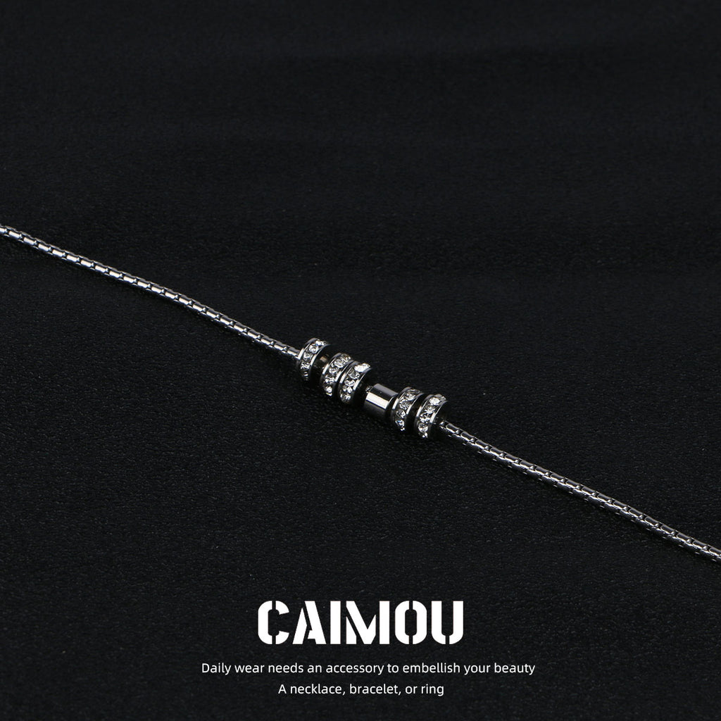 Rhinestone Barrel Choker Necklace