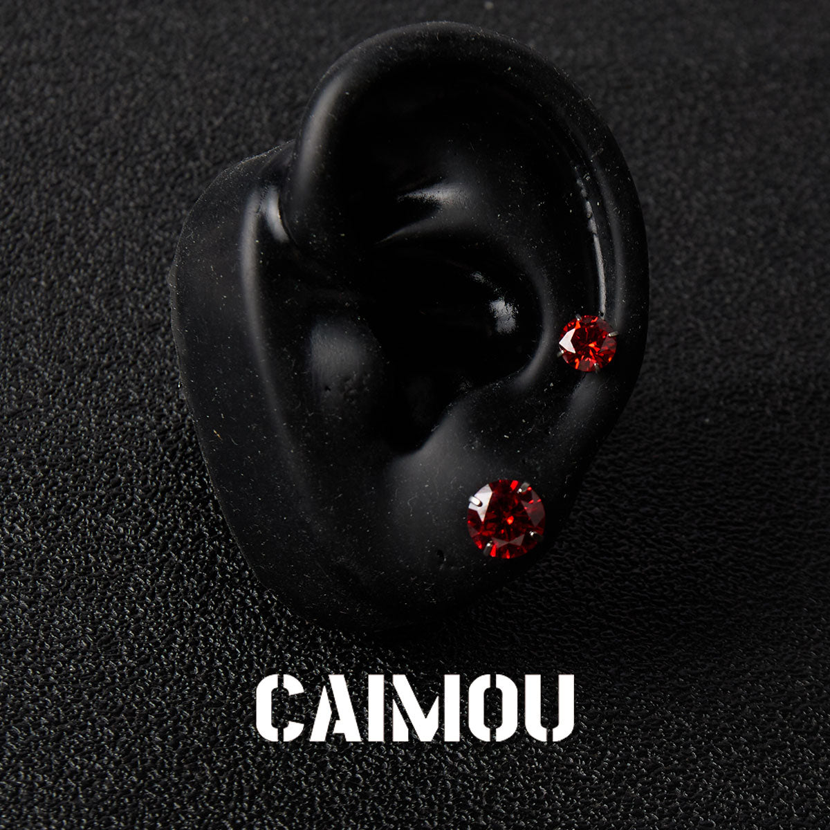 8 Hearts & 8 Arrows Round Zircon Stud Earrings