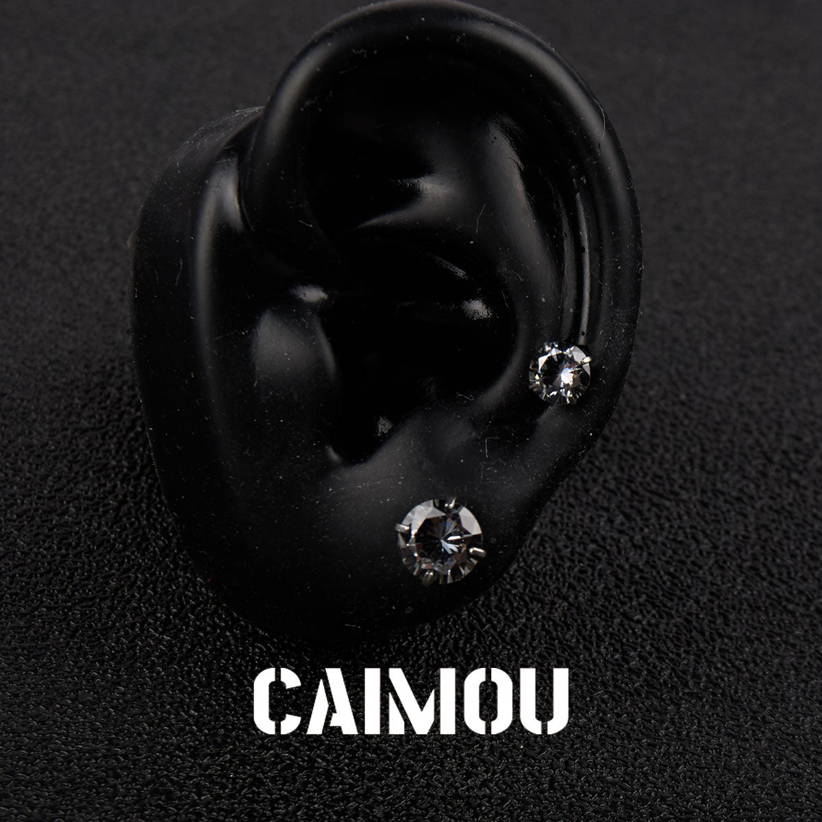 Color Plated Eight Arrows Round Zircon Stud Earrings