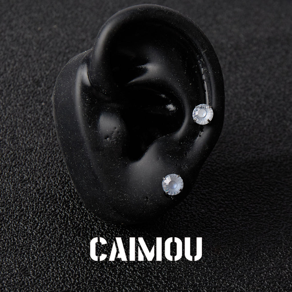 Ferris Wheel Cut Zircon Stud Earrings