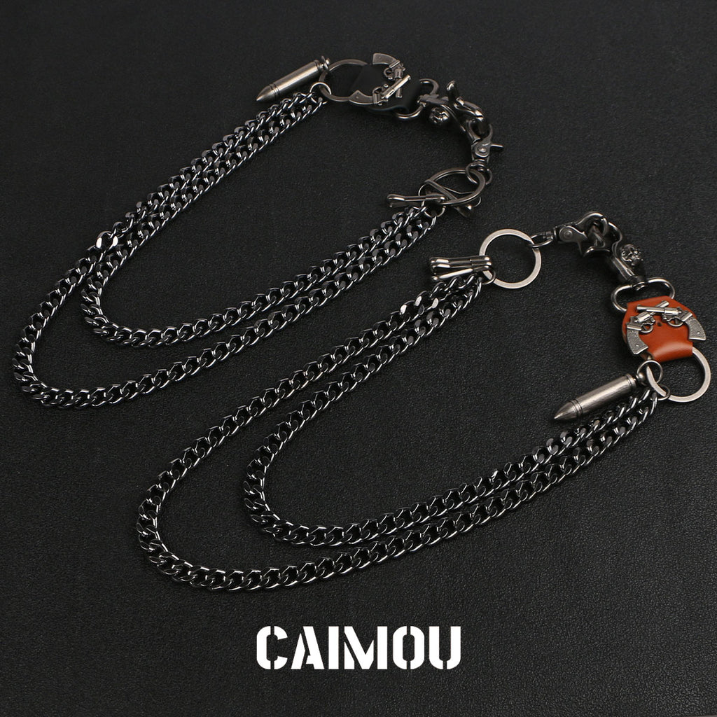 Dual Pistol Bullet Double Layer Pants Chain