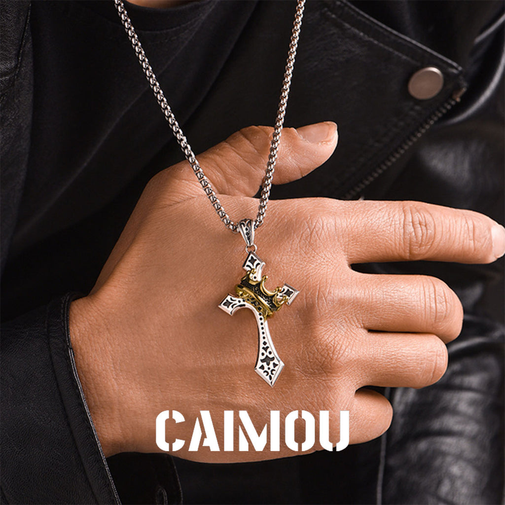 👑✝️ Crown Cross Necklace
