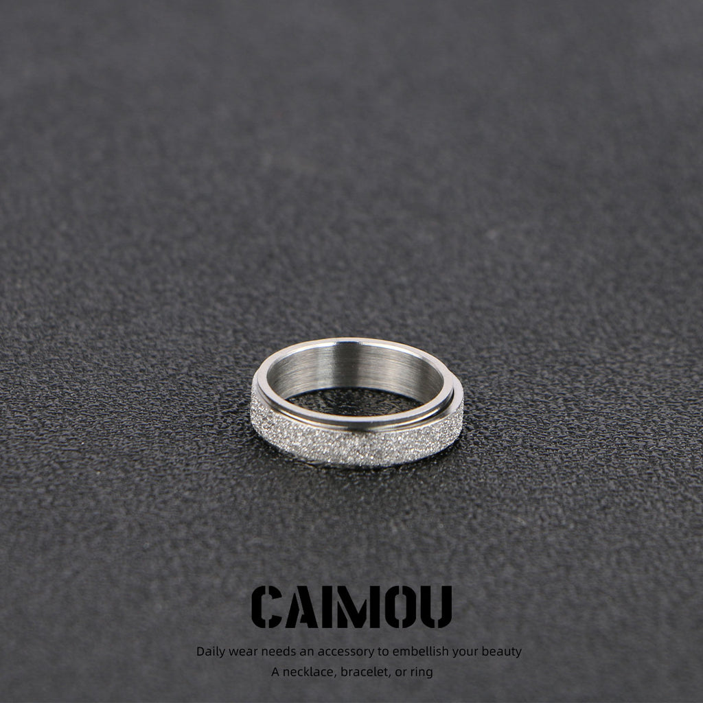 Round Band Frosted Ring