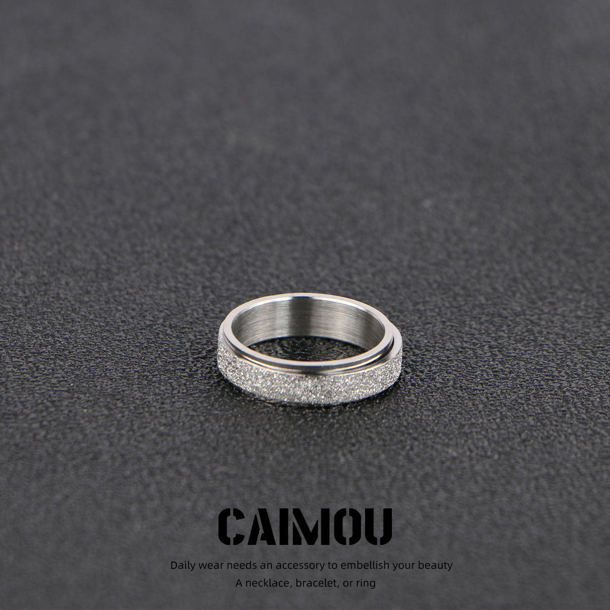Round Band Frosted Ring