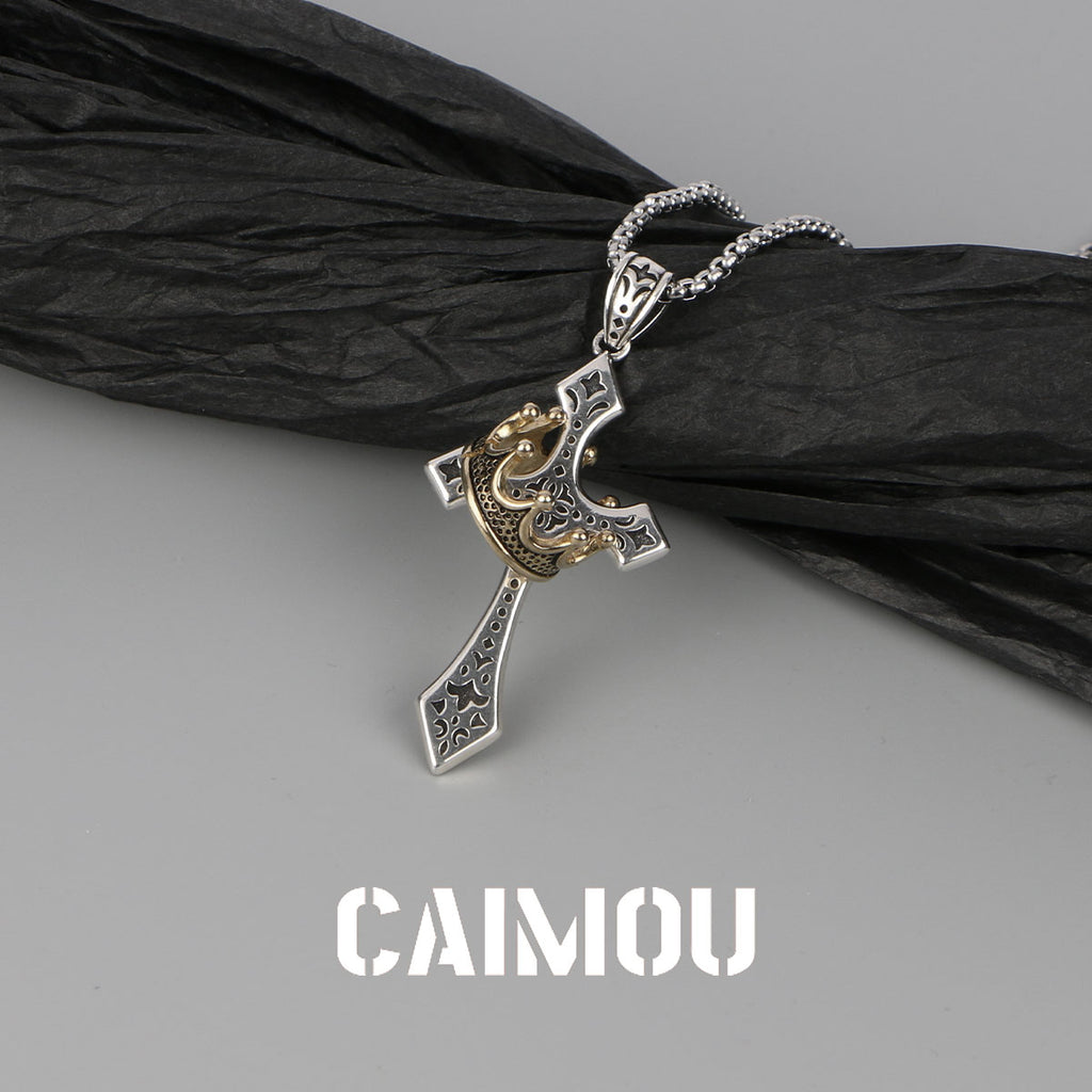 👑✝️ Crown Cross Necklace