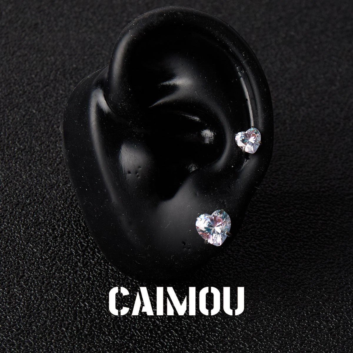 Heart Cubic Zirconia Stud Earrings