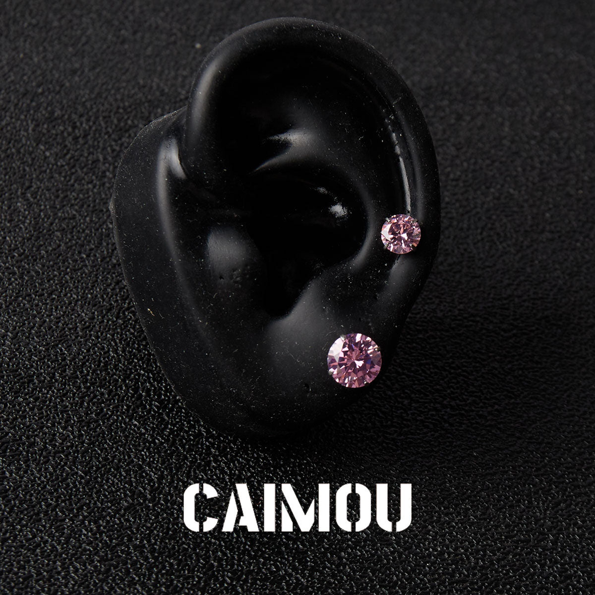 8 Hearts & 8 Arrows Round Zircon Stud Earrings
