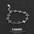 Openwork cross bracelet