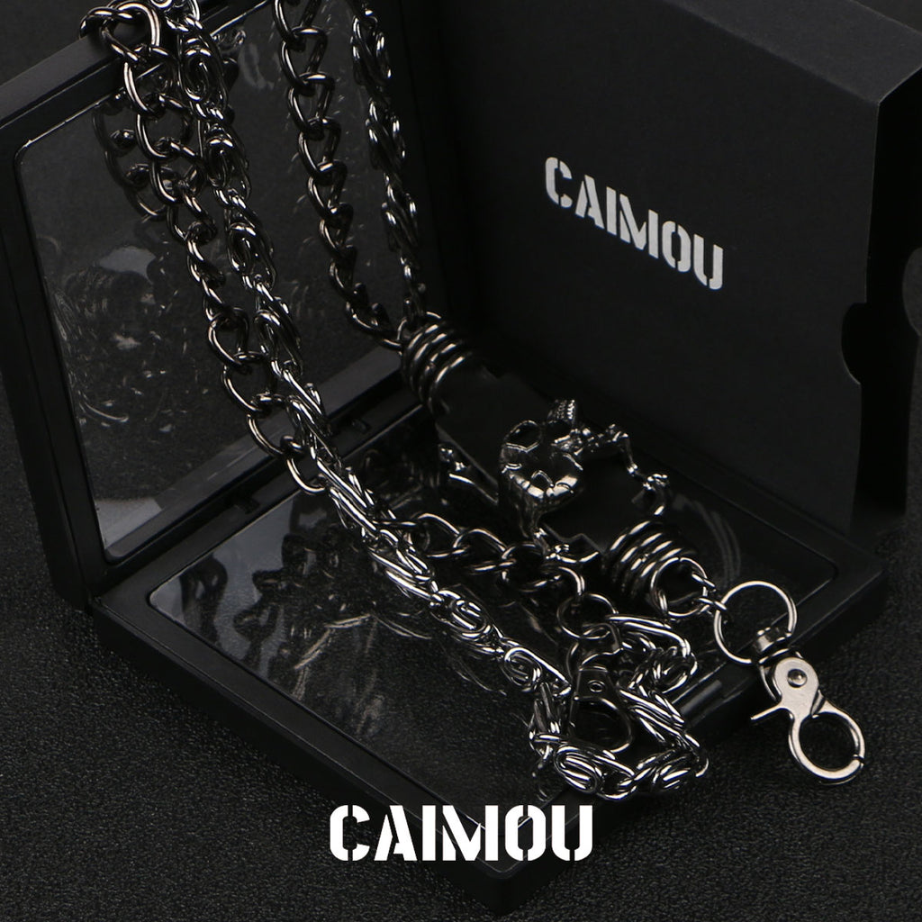 Skull Double Layer Pants Chain