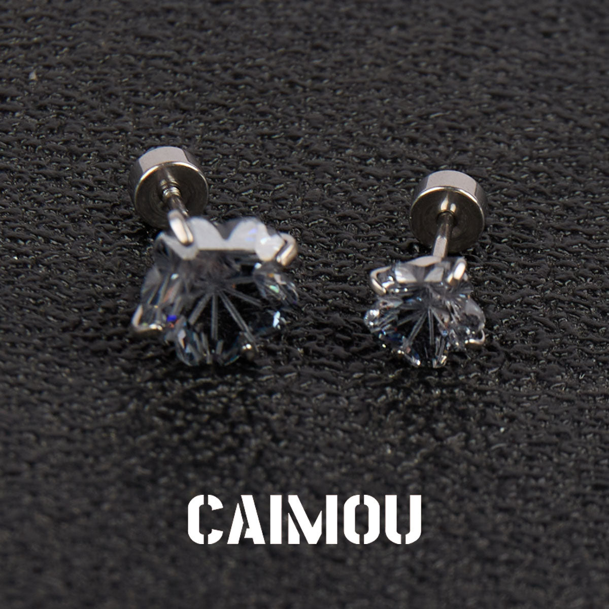 Sakura Cut Flower Zircon Stud Earrings