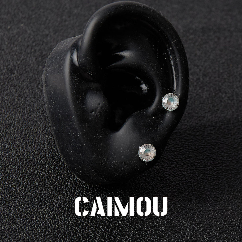 Ferris Wheel Cut Zircon Stud Earrings