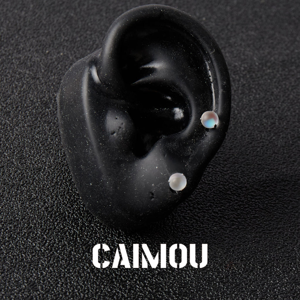 Round Bead Stud Earrings