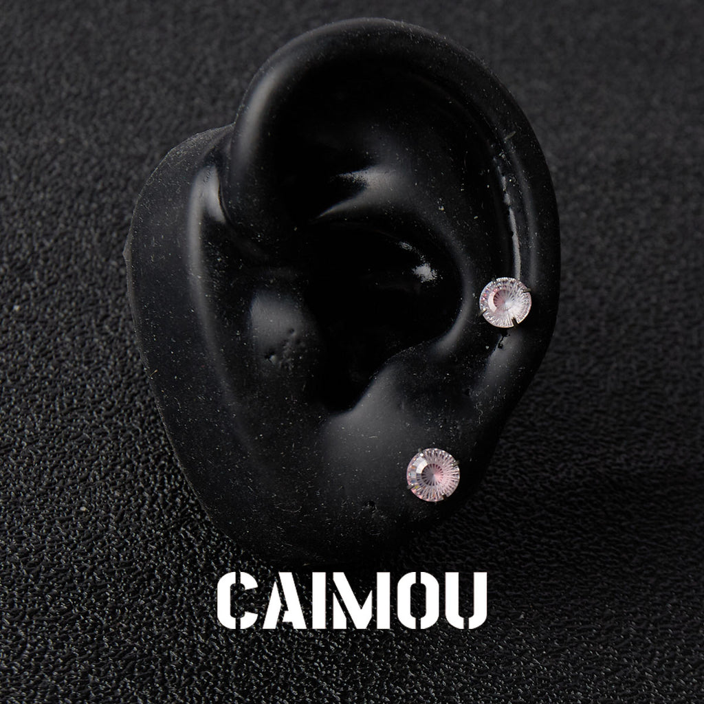 Ferris Wheel Cut Zircon Stud Earrings