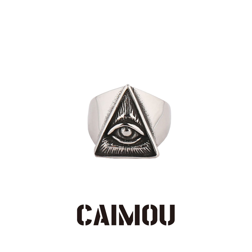 All-Seeing Eye Titanium Steel Ring