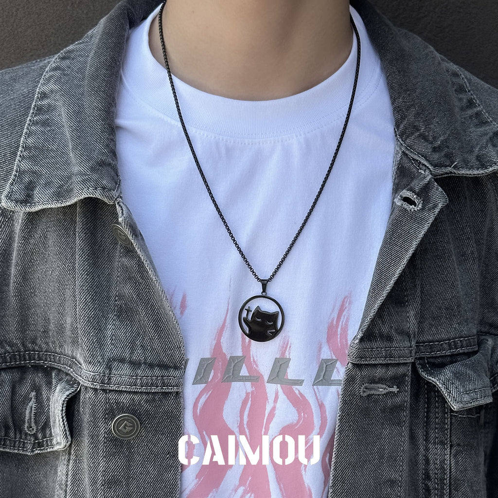 Black Cat Couple Necklaces